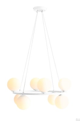 Luminária Pendente Krone 8 Metal Branca