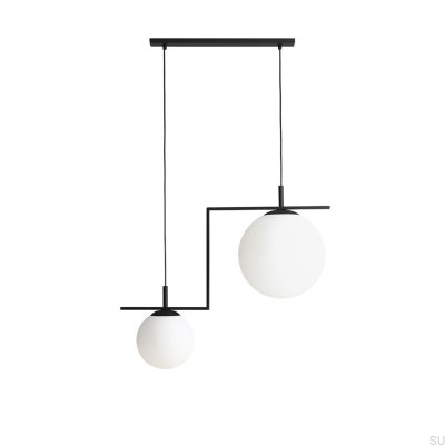 Luminária suspensa Zac 2 Metal Preta