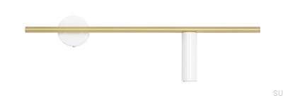 Luminária de parede Trevo em latão e branco (direita)