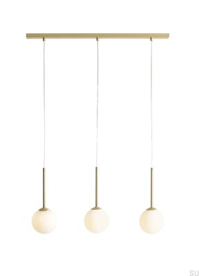 Luminária pendente Bosso 3 em latão