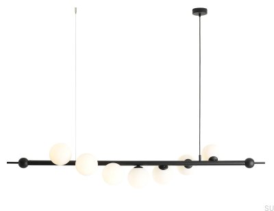 Luminária Pendente Wave 7 Metal Preta