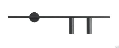 Luminária de parede Trevo 2 Metal Preta (Direita)
