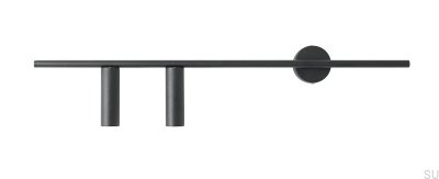 Luminária de parede Trevo 2 Metal Preta (Esquerda)