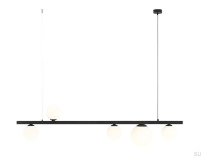 Luminária suspensa Garda 5 Metal Preto
