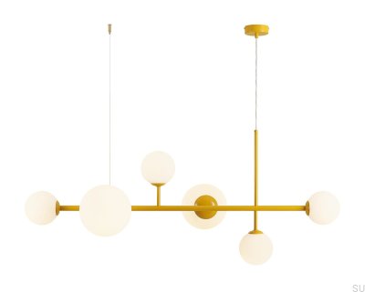 Luminária Pendente Dione 6 Metal Mostarda