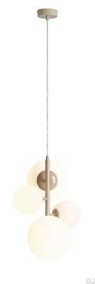 Luminária Pendente Bloom 4 Metal Bege