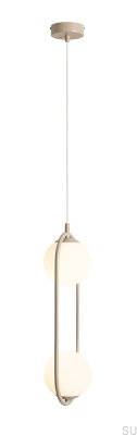Luminária Pendente Riva 2 Metal Bege
