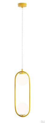 Luminária Pendente Riva 2 Metal Mostarda