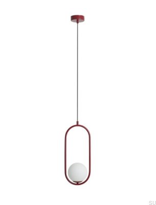 Luminária pendente Riva Metal Borgonha