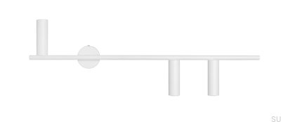 Luminária de parede Trevo 3 Metal Branca (Direita)