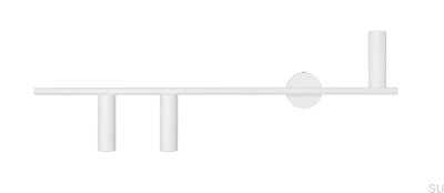Luminária de parede Trevo 3 Metal Branca (Esquerda)