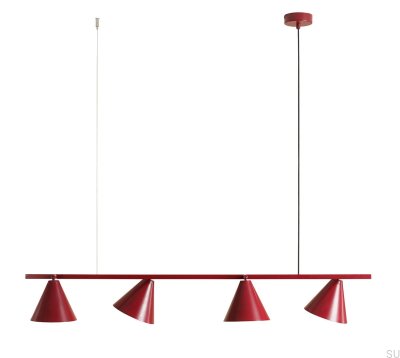 Luminária pendente Form 4 Metal Borgonha