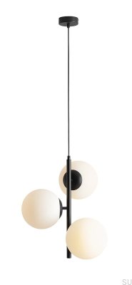 Luminária Pendente Fin 3 M Metal Preta