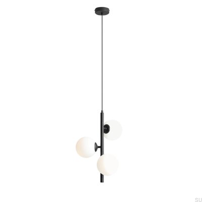 Luminária Pendente Fin 3 S Metal Preta