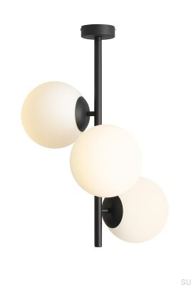Luminária de teto Fin 3 M Metal Preto
