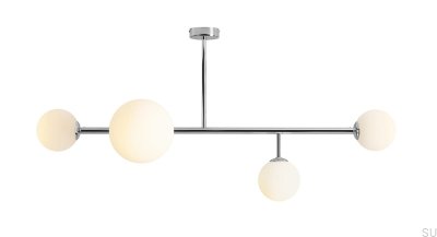Luminária de teto Dione 4 Metal Prata Cromado