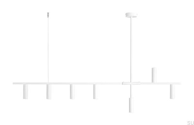 Luminária Pendente Trevo 7 Metal Branca