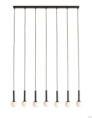 Luminária Pendente Riu 7 Metal Preta