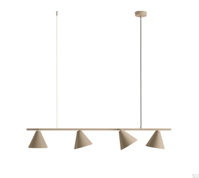 Luminária pendente Form 4 Metal Bege