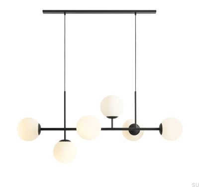 Luminária Pendente Fin 6 Metal Preta