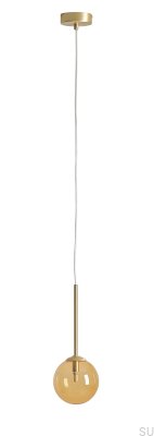 Luminária Pendente Bosso Mini 14 Multicolor Laranja Latão