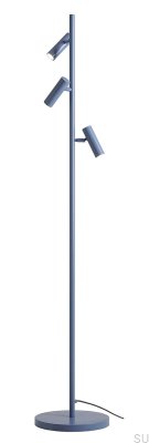 Luminária de chão Trevo Metal Azul