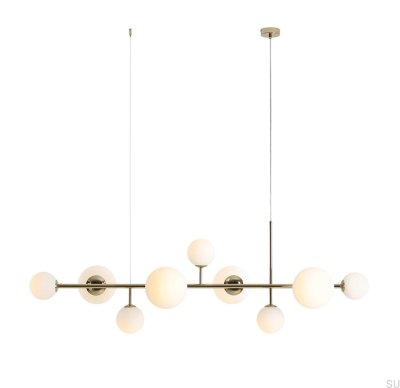Luminária Pendente Dione 9 Metal Dourado