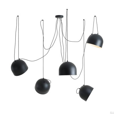 Luminária Pendente Noor 5 Metal Preta