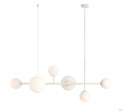 Luminária Pendente Dione 6 Metal Creme