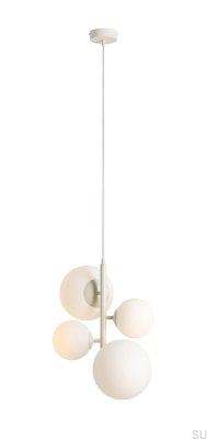 Luminária Pendente Bloom 4 Metal Creme