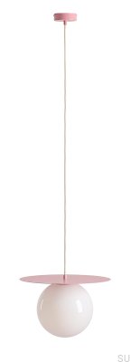 Luminária suspensa Loop L Metal Rosa