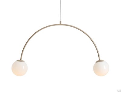Luminária Pendente Una 2 Metal Bege