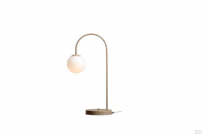 Luminária de Mesa Una Metal Bege