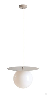 Luminária suspensa Loop L Metal Bege