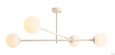 Luminária de teto Pinne 4 Metal Creme