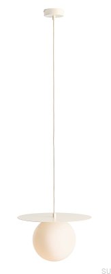 Luminária Pendente Loop M Metal Creme
