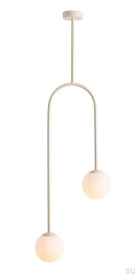 Luminária de teto Nave 2 Metal Creme