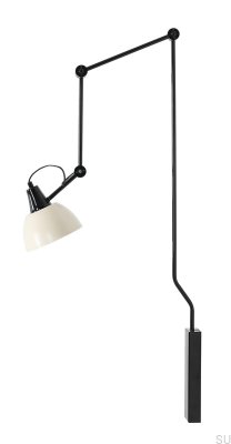 Luminária de parede Aida Gloss Metal Creme