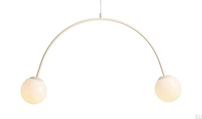 Luminária Pendente Una 2 Metal Creme