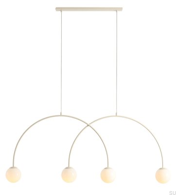 Luminária Pendente Una 4 L Metal Creme