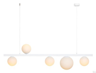Luminária pendente Garda 5 Metal Branco
