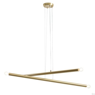 Luminária pendente de latão Tubo 4