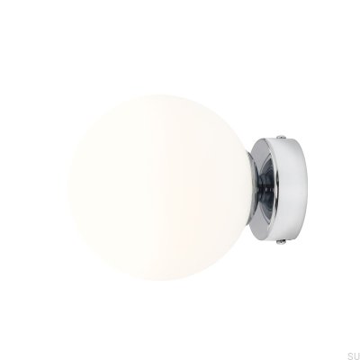Luminária de parede Ball S Metal Prata Cromado
