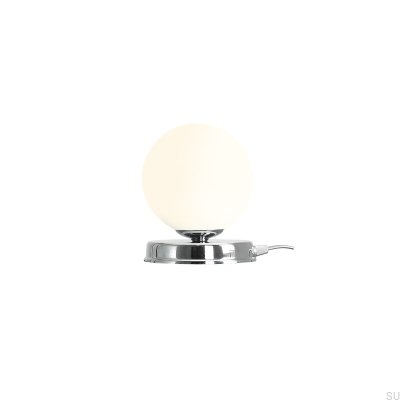 Luminária de mesa Ball S Metal Prata Cromado