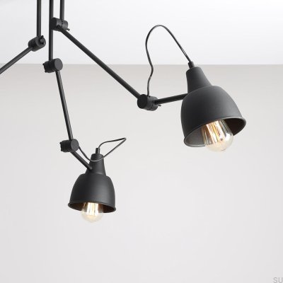 Luminária de teto Aida 3 Metal Preto
