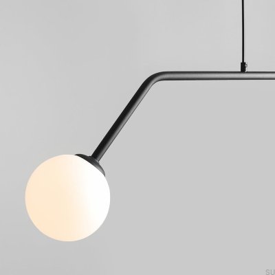 Luminária Pendente Preta de Metal Puro