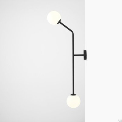 Luminária de parede vertical Pure Metal Preto