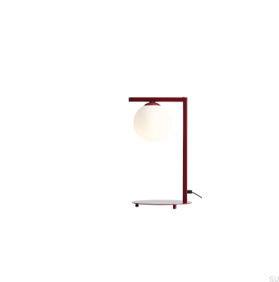 Luminária de Mesa Zac Metal Vermelha