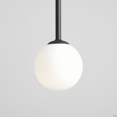 Luminária de teto longa de metal preta Pinne