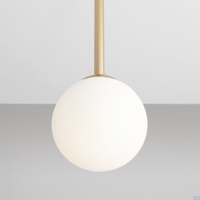 Luminária de teto curta de metal dourado Pinne